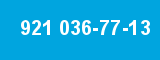 921 036-77-13 921 036-77-13